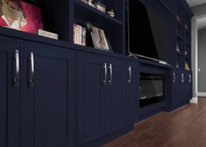 Elegant Shaker Navy Kitchen Cabinets